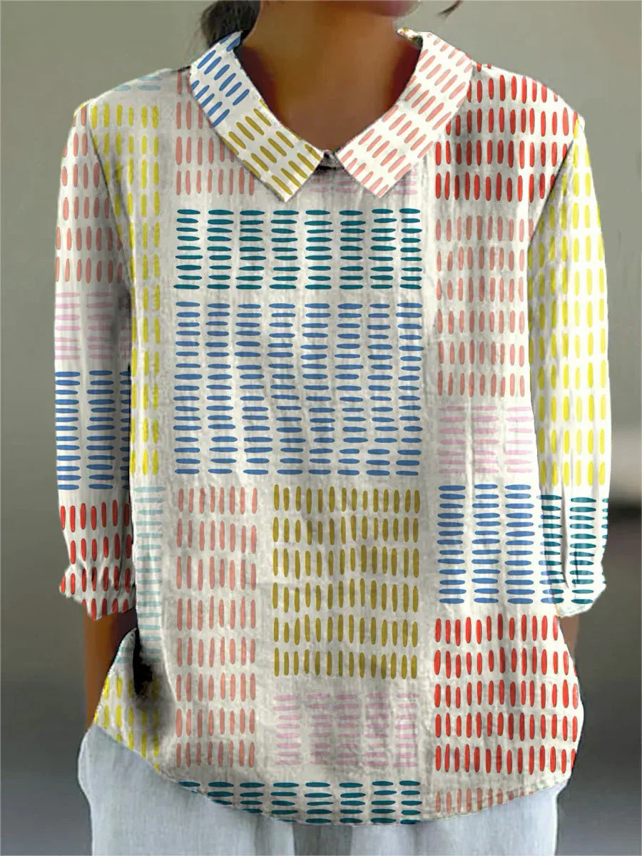 Daisy Colorblock Dash Blouse